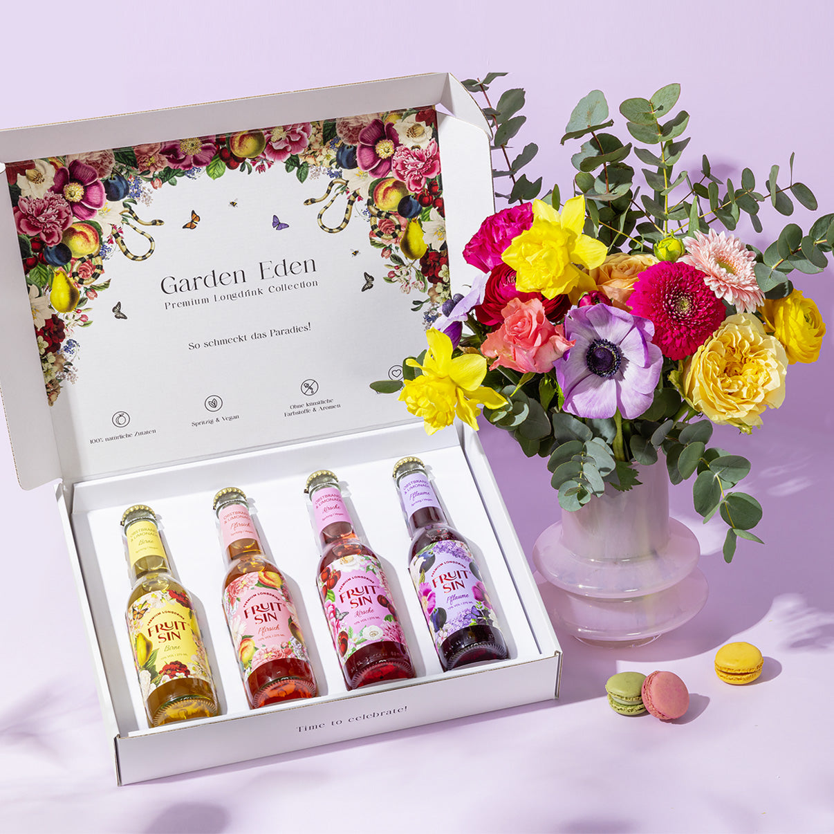 Verschenke ein WOW mit der PREMIUM LONGDRINK Geschenkbox – FRUIT SIN